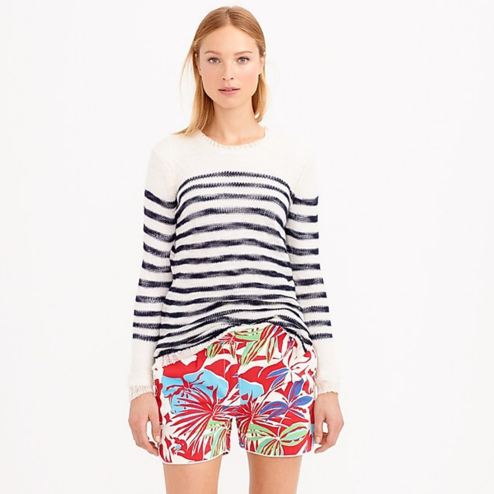 J. Crew cotton faille short in paradise floral